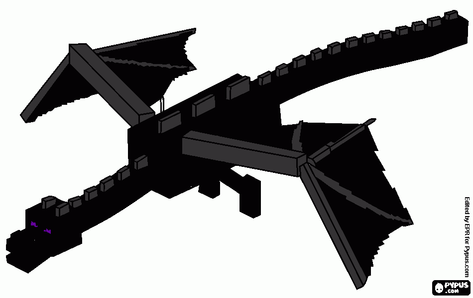 Minecraft Ender Dragon Coloring Page Minecraft Ender Dragon Coloring Page
