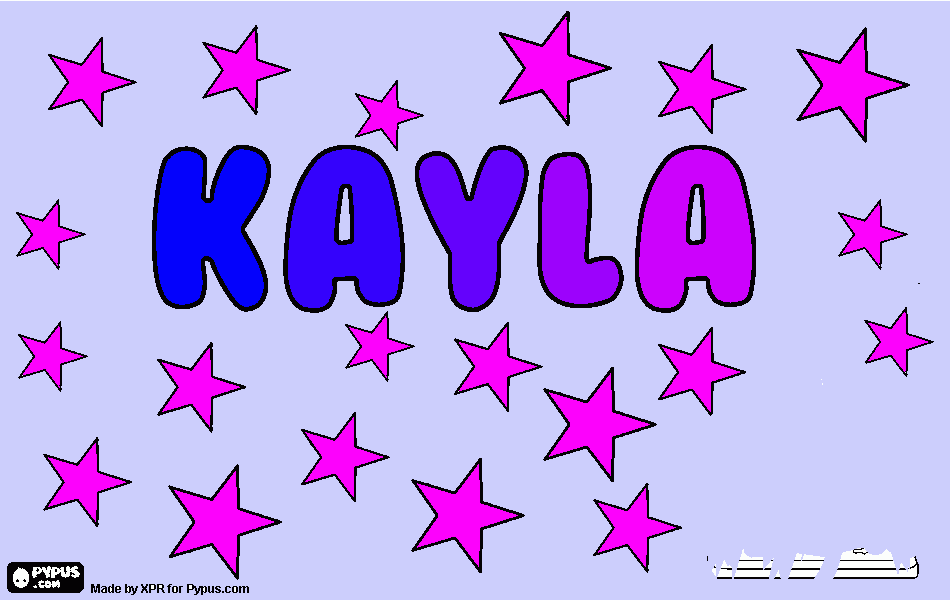 La! Kayla! para colorir e imprimir