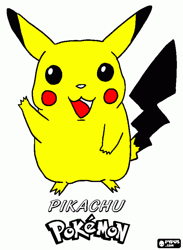 olha meu pikachu para colorir e imprimir