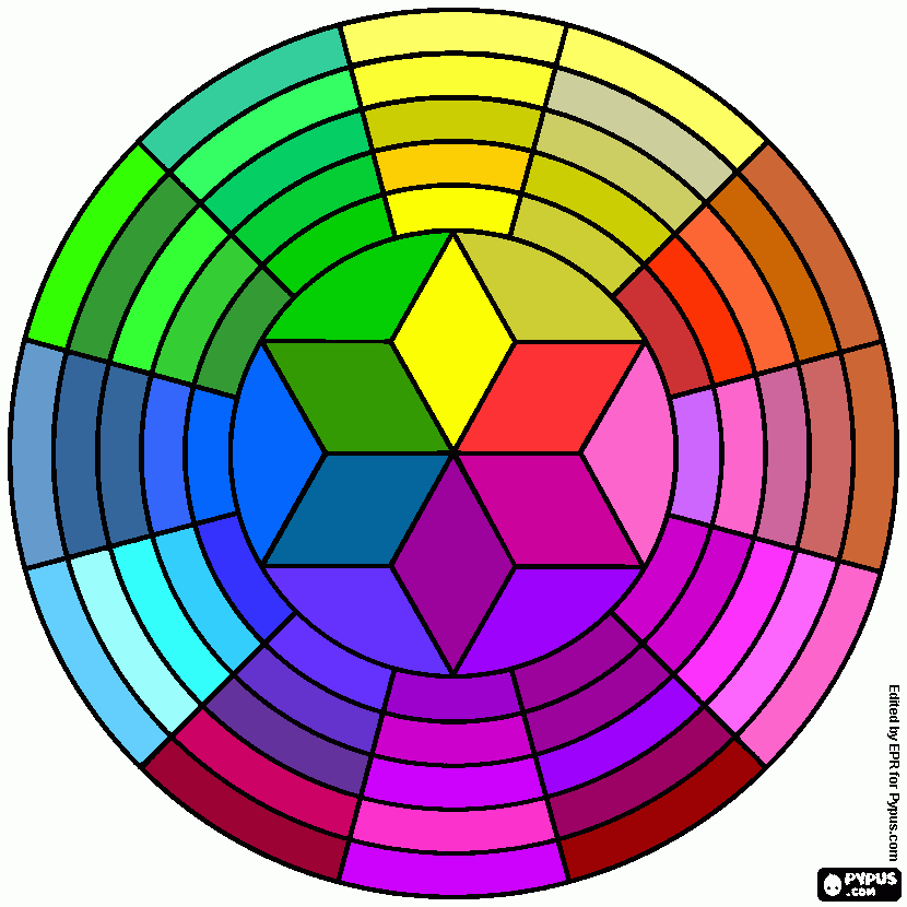 seis losangos centrais para colorir e imprimir