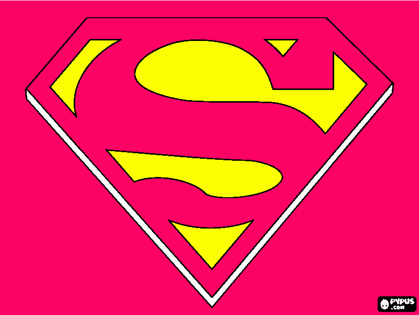 simbolo supergirl para colorir e imprimir