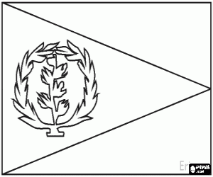 desenho de Bandeira da Eritrea ou Eritr�ia para colorir