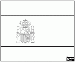 desenho de Bandeira da Espanha para colorir