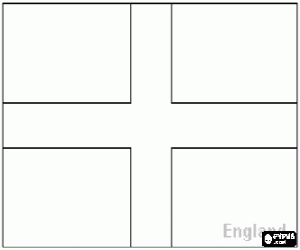desenho de Bandera da Inglaterra, na��o  do Reino Unido para colorir