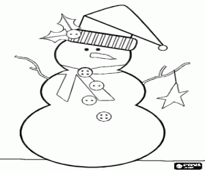 desenho de Boneco de neve para colorir