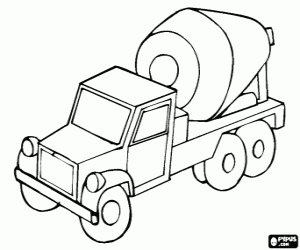 desenho de Cami�o betoneira para colorir