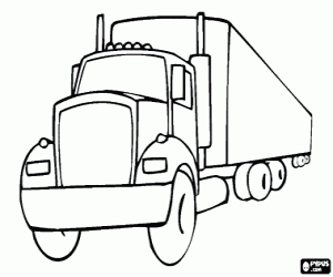 desenho de Caminh�o reboque para colorir
