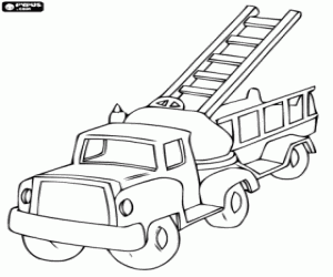 desenho de Carro de bombeiros para colorir