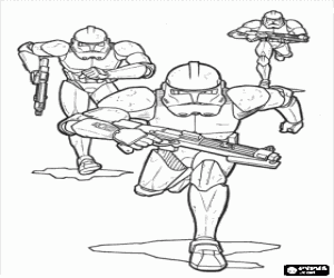 desenho de Clone Troopers, soldados do Ex�rcito da Rep�blica Gal�ctica para colorir
