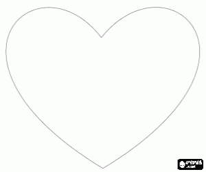 desenho de Cora��o para pintar e decorar para colorir