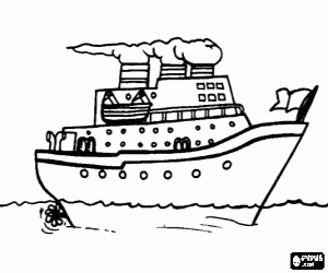 desenho de Cruzeiro transatl�ntico para colorir