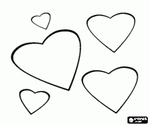 desenho de Decora��o de cora��es para o Dia dos Namorados para colorir