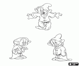 desenho de Dunga � o an�o que n�o tem barba, � desajeitada e mudo para colorir