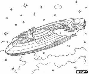desenho de Esta��o espacial para colorir