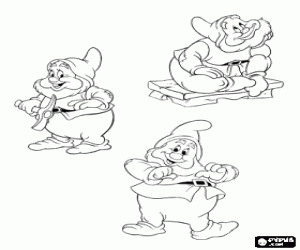 desenho de Feliz � o an�o � mais alegre e sempre rindo para colorir
