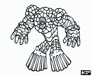 desenho de Furia Lavica da tribo do Vulc�o. Elemental Fusion para colorir