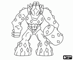 desenho de Gheos o senhor do poder . Povo da Terra. S�rie I para colorir
