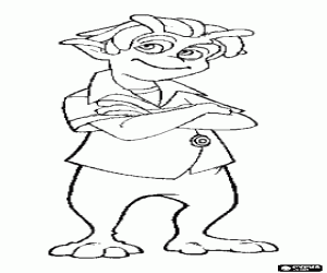 desenho de Lem, um bom garoto que vai viver uma fant�stica aventura para colorir