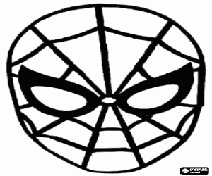 desenho de M�scara de Spiderman, o Homem-Aranha para colorir