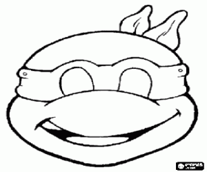 desenho de M�scara de Tartaruga Ninja  para colorir
