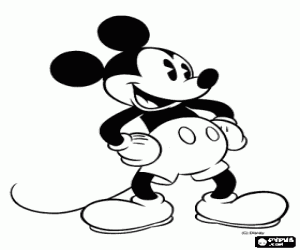 desenho de Mickey Mouse, personagem mais famoso da Disney para colorir