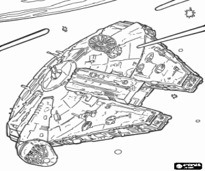 desenho de Nave Jedi para colorir