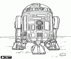 desenho de R2-D2, droide astromec�nico e amigo de C-3PO para colorir