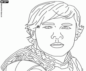 desenho de Rosto de Edmund Pevensie para colorir