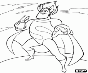 desenho de S�ndrome, o inimigo do Sr. Incr�vel para colorir