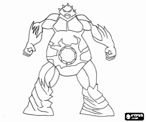 desenho de Solaris em chamas. Povo da Luz. S�rie III para colorir