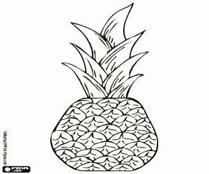 desenho de Um abacaxi ou ananás para colorir