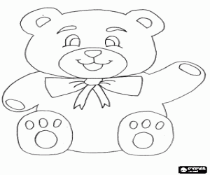 desenho de Urso de pel�cia - UrsoTeddy para colorir