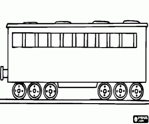 desenho de Vag�o trem - Vag�o comboio para colorir