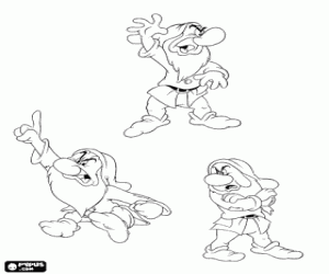 desenho de Zangado o an�o que est� sempre reclamando, � um grosseiro com um grande cora��o para colorir