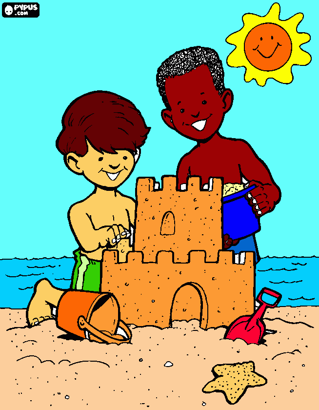 2 praia para colorir e imprimir