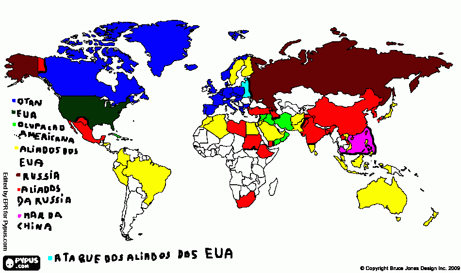 3 guerra mundial alternativa! para colorir e imprimir