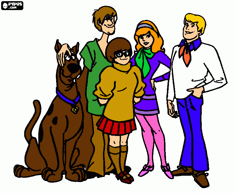 :3 scooby para colorir e imprimir