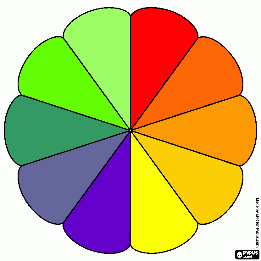 5 cores QUENTES 5 cores frias para colorir e imprimir
