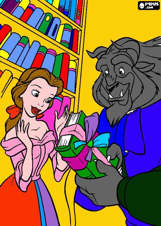 A BELA E A FERA ! ! ! para colorir e imprimir