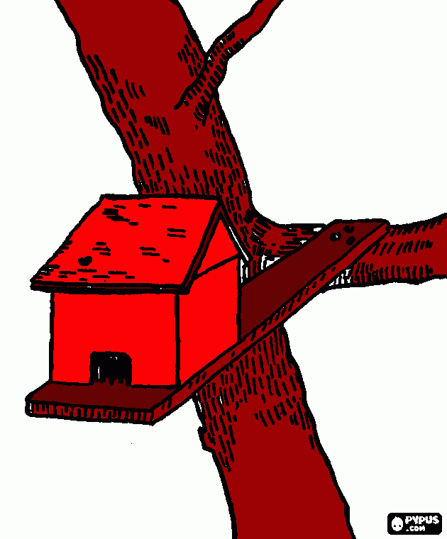 a casa da arvore do pica pau para colorir e imprimir