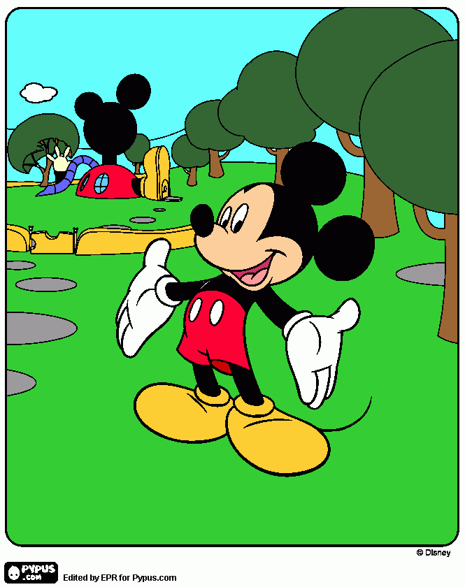 a casa do mickey mouse - mickey mouse para colorir e imprimir