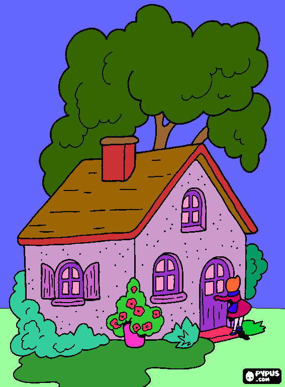 a casa mágica para colorir e imprimir