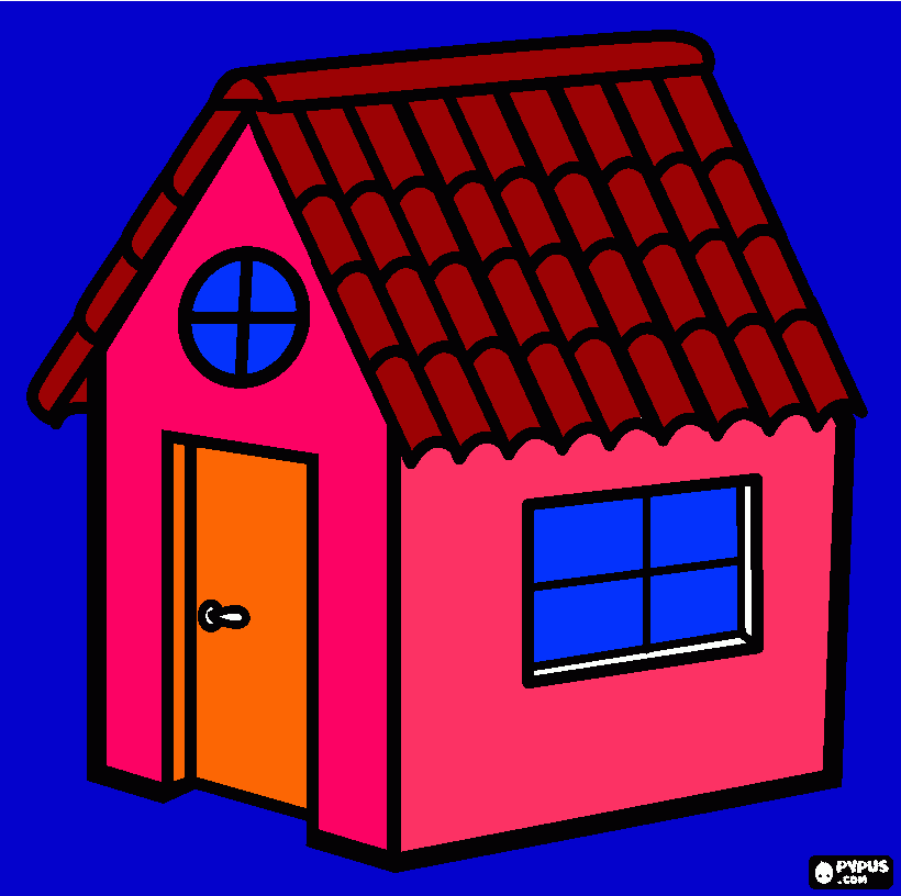 A casinha do cercal para colorir e imprimir
