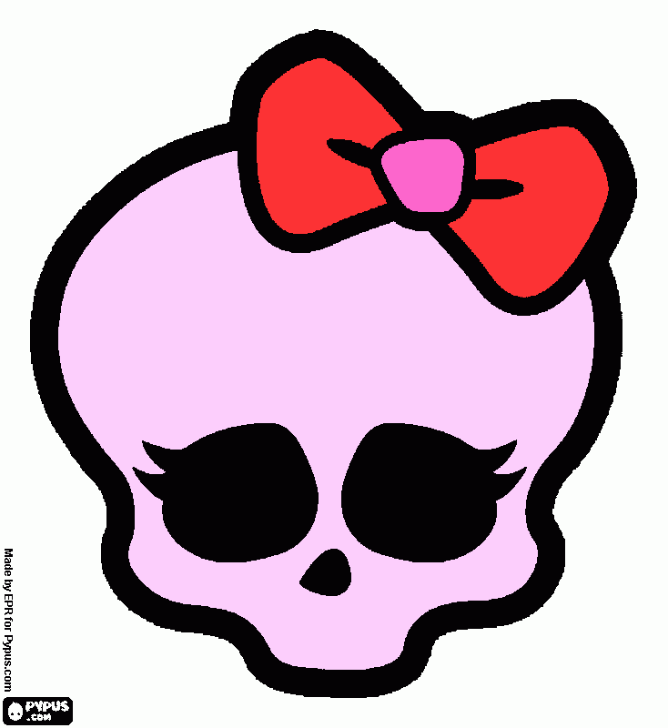 a caveira colorida  para colorir e imprimir