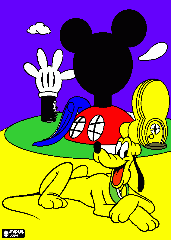 a csa do mickey mause para colorir e imprimir