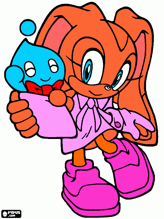 a cuelha da turma do sonic para colorir e imprimir