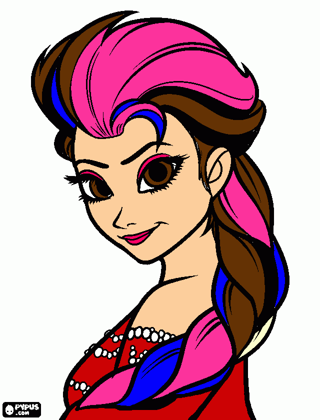 A Elsa louca :@ para colorir e imprimir