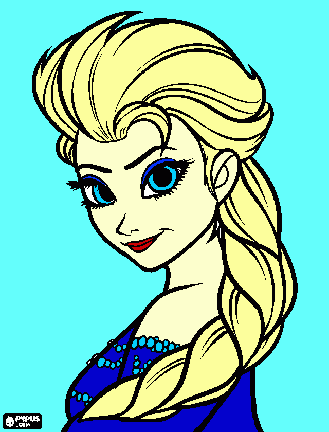 a Elsa para colorir e imprimir