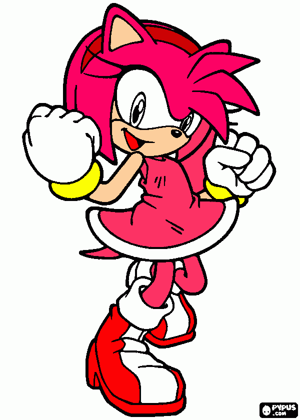 a favorita do sonic para colorir e imprimir