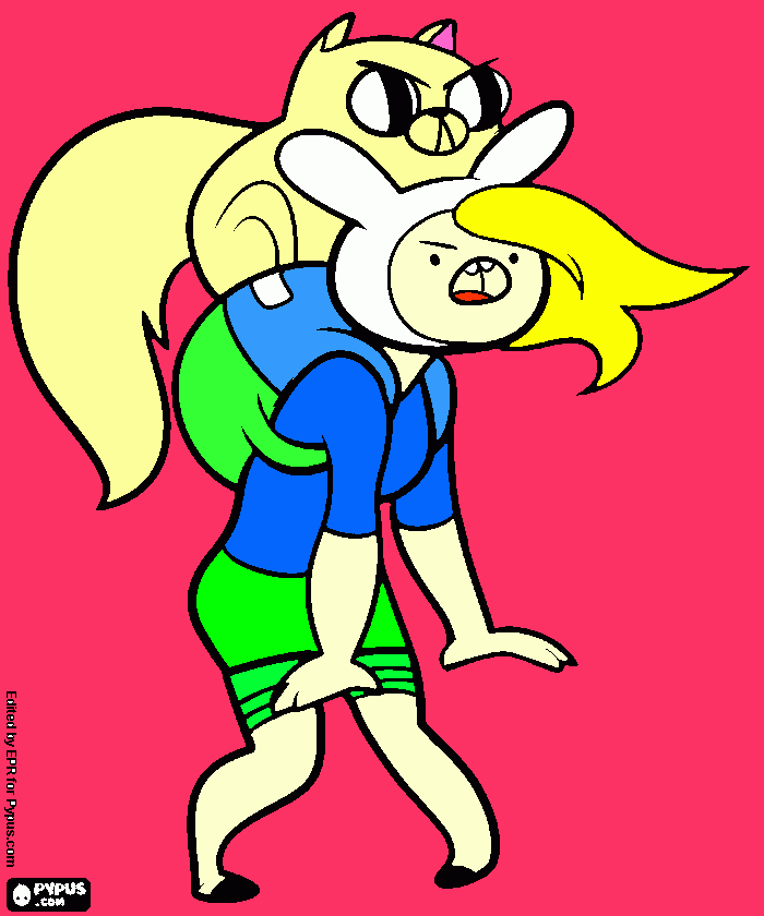 A Fiona e o seu gato para colorir e imprimir